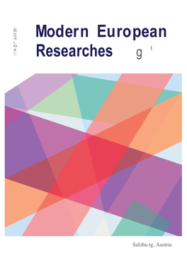 Modern European Researches (2018) Issue 1, 72 P