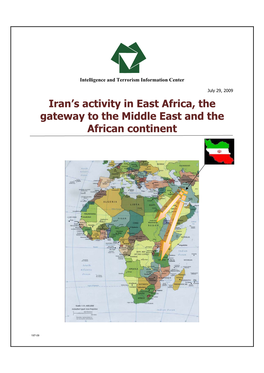 Iran's Activity in East Africa