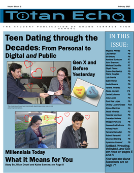 Vol. 5 Issue 2 P a G E 8 Teen Dating: Then and Now