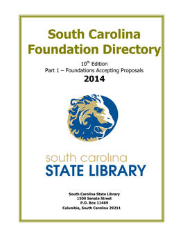 South Carolina Foundation Directory