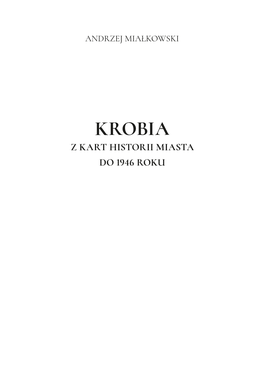 Krobia Z Kart Historii Miasta Do 1946 Roku