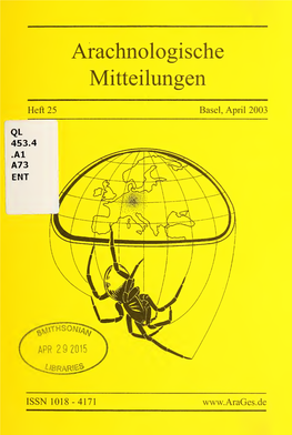 Arachnologische Mitteilungen