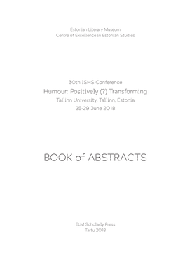 BOOK of ABSTRACTS