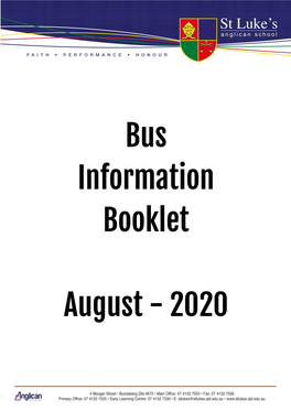 Bus Information Booklet August