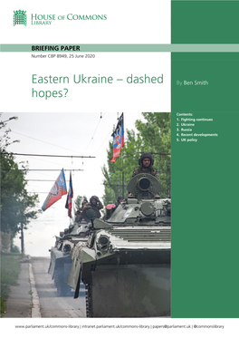 Eastern Ukraine – Dashed by Ben Smith
