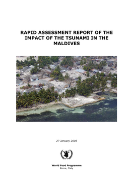 Rapid Assessment Report of the Impact of the Tsunami in the Maldives