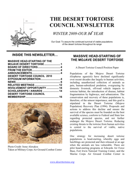 The Desert Tortoise Council Newsletter