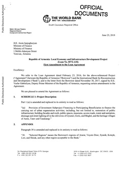 Official Documents the World Bank Ibrd * Ida I World Bankgroup