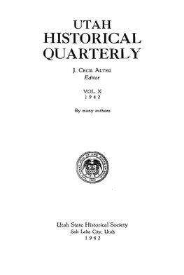 Utah Historical Quarterly