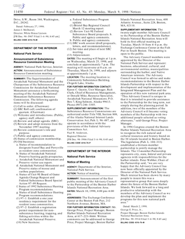 Federal Register/Vol. 63, No. 45/Monday, March 9, 1998/Notices