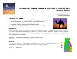 Geology and Human Events in Africa & the Middle East