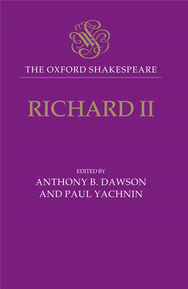 The Oxford Shakespeare : Richard II