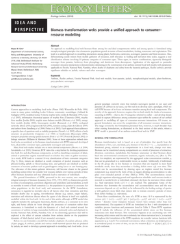 Biomass Transformation Webs Provide a Unified Approach to Consumerresource Modelling