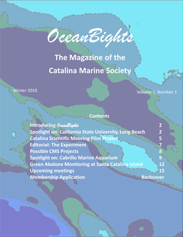 The Magazine of the Catalina Marine Society