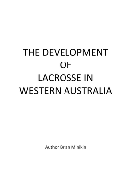 Development Lacrosse in WA