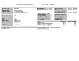 Development Register for Period 01.01.2016 - 31.01.16