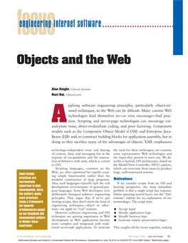 Objects and the Web