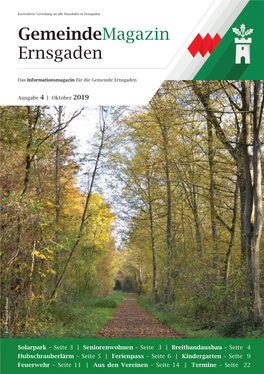 Gemeindemagazin Ernsgaden |Nr.4 Oktober 2019