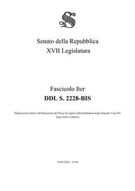 Ddl S. 2228-Bis