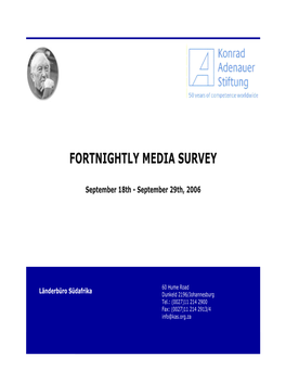 Fortnightly Media Survey 18-29 Sept 2006.Pub