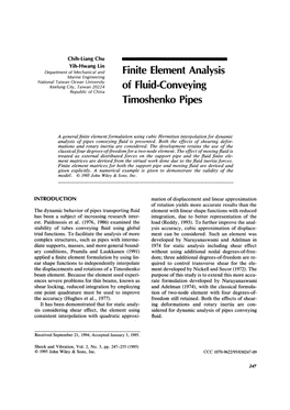 Finite Element Analysis of Fluid-Conveying Timoshenko Pipes