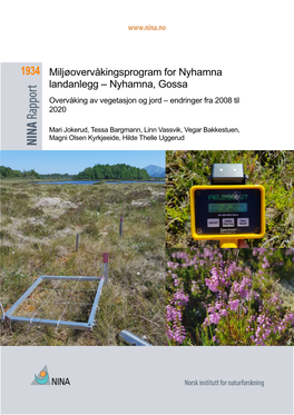 Miljøovervåkingsprogram for Nyhamna Landanlegg – Nyhamna, Gossa. Overvåking Av Vegetasjon Og Jord – Endringer I Kjemiske Parametere Fra 2008 Til 2020