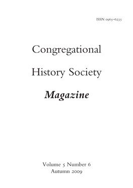 Congregational History Society Magazine