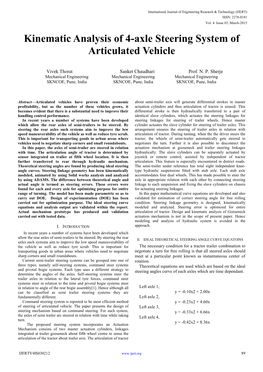 Kinematic Analysis of 4-Axle Steering System of Articulated Vehicle