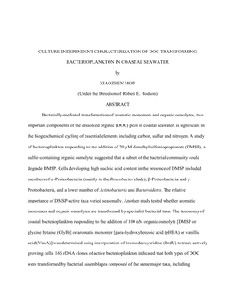 Culture-Independent Characterization of Doc-Transforming