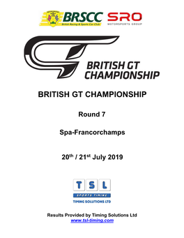 British Gt Championship