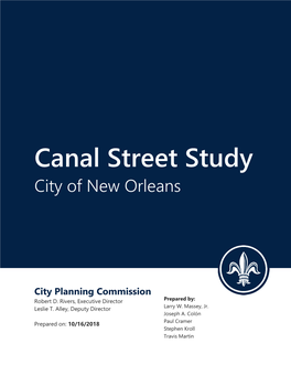 Canal Street Study