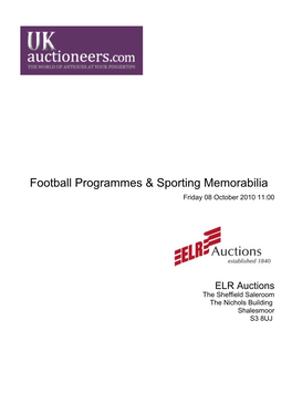 Football Programmes & Sporting Memorabilia
