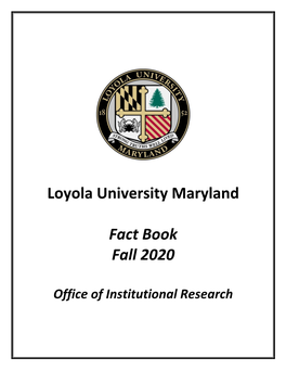 Loyola University Maryland Fact Book Fall 2020