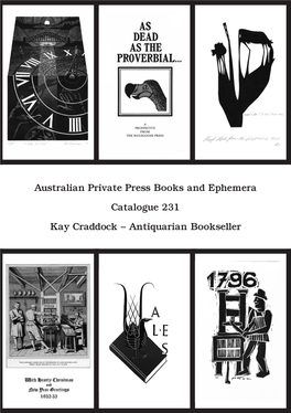 Australian Private Press Books and Ephemera