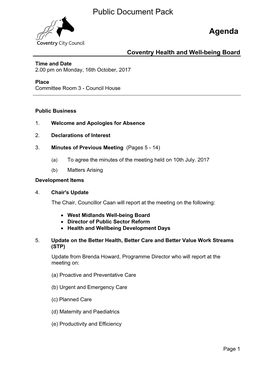 (Public Pack)Agenda Document For