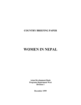 Women in Nepal