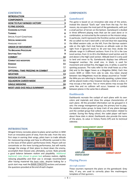 CONTENTS INTRODUCTION COMPONENTS Gameboard