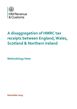 HMRC Tax Receipts Split by England, Wales, Scotland and Northern Ireland