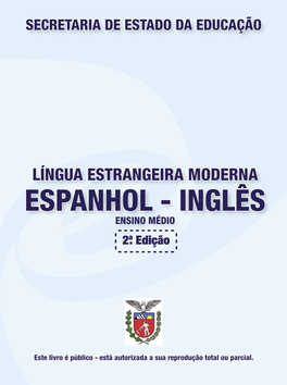 Espanhol - Inglês Ensino Médio