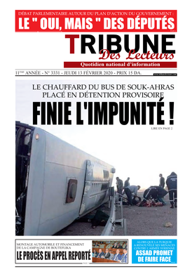 Pdf Tribune Des Lecteurs Du 2020-02-13
