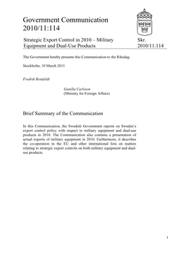 Government Communication 2010/11:114