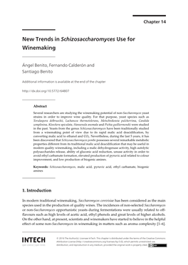 New Trends in Schizosaccharomyces Use for Winemaking 309