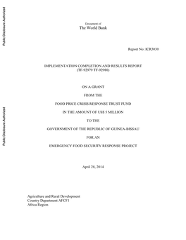 World Bank Document