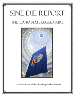 Sine Die Report