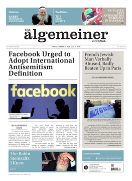 Facebook Urged to Adopt International Antisemitism Definition