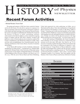 Recent Forum Activities