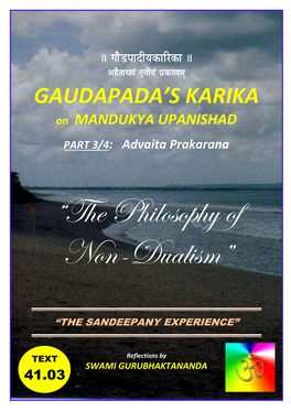 GAUDAPADA's KARIKA on MANDUKYA UPANISHAD