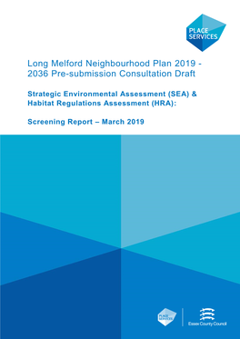Long Melford NP SEA /HRA Screening Report