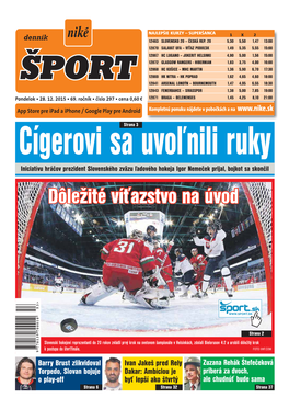 Barry Brust Zlikvidoval Torpedo, Slovan Bojuje O Play-Off Ivan Jakeš Pred Rely Dakar: Ambíciou Je Byť Lepší Ako Štvrtý Z