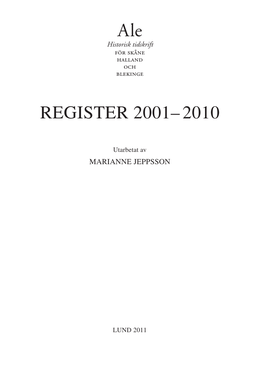 Register 2001– 2010